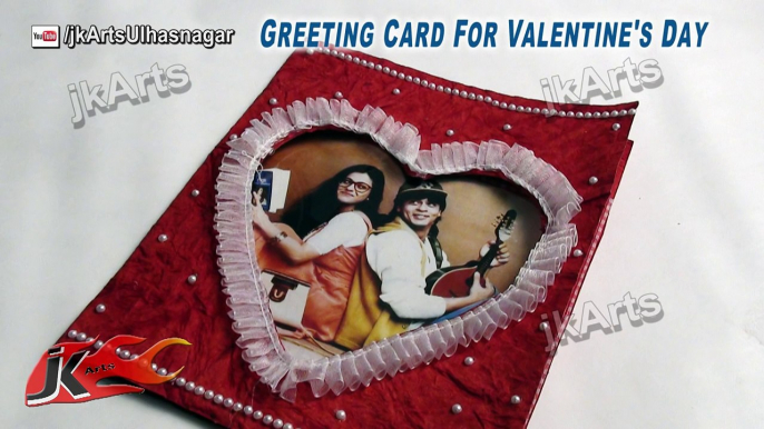 DIY How to make valentines day Greeting Card (Personalized Photo Card) - JK Arts 478