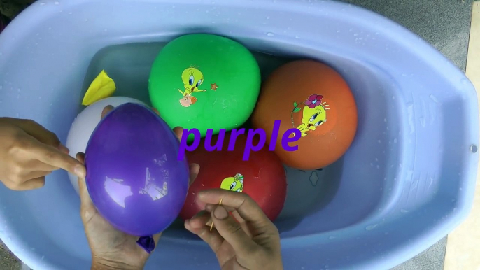 5 Surprise Nesting Tweety Balloon for Learning Colors - Finger Family Nursery Rhymes Kids Song