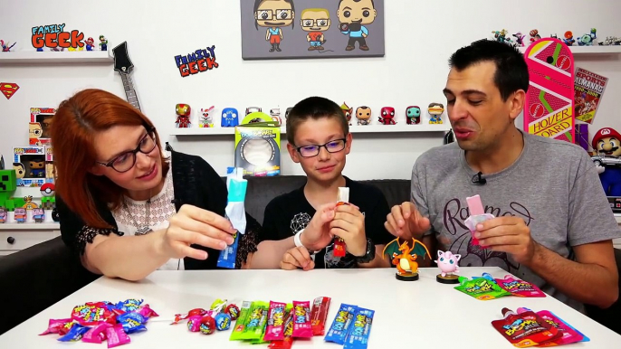 CHALLENGE BONBOMBZ en famille ! Défi Fizzy Fetsi Pack qui pique - Family Geek