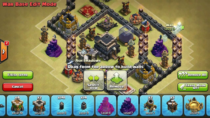 Clash Of Clans Th9 War Base Anti Everything(Anti Gowipe,Anti Hog,Anti 2 Star,Anti Dragon)2016