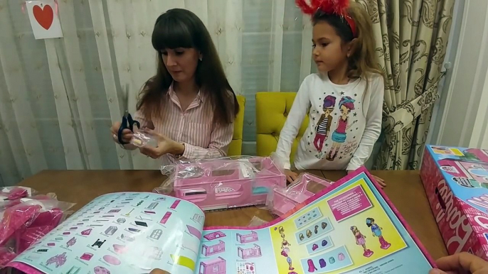 Barbie mega blocks şato, eğlenceli çocuk videosu, toys unboxing