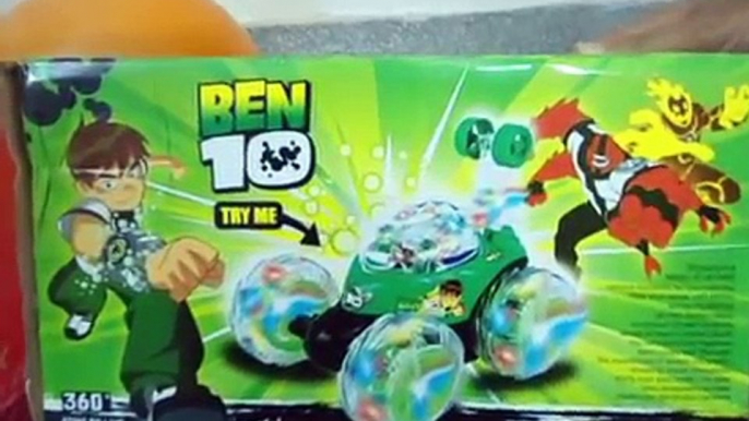 BEN 10 360 DEGREE STUNT ROLLING CAR KIDS TOYS Unboxing, Race, and Review!