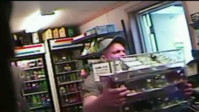 Man Caught on Camera Stealing Entire Scratch Lottery Ticket Dispenser