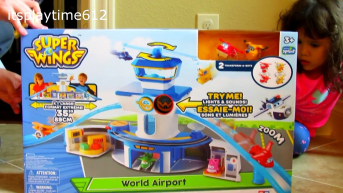 SUPER WINGS WORLD AIRPORT w/ Transform-a-Bots Figures | itsplaytime612