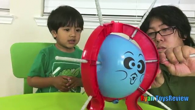 BOOM BOOM BALLOON Family Fun Balloon Pop Challenge Egg Surprise Toys Ryan ToysReview