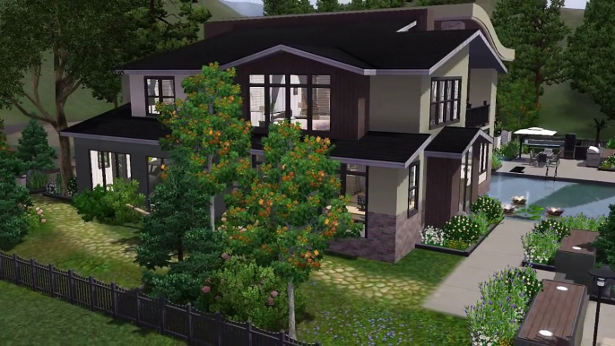 The Sims 3 - Building a modern lakeside mansion