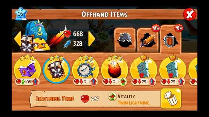List of All Angry Birds Epic Set Item : Weapons + Offhand Items Set Bonus Stats