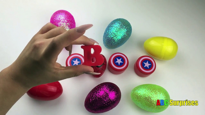 ABC SURPRISES EGG LEARN SPELL WORDS Disney Cars Toys Lightning Mcqueen Balls Spiderman for kids