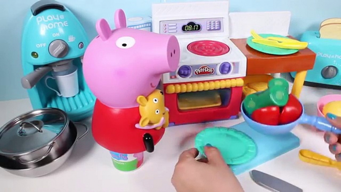 Peppa Pig Chef Play Doh Meal Makin Kitchen Playset Playdoh Oven Cooking Playset Toy Videos