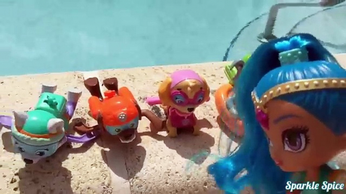 Et bain chasse fête patrouille patte piscine chiot miroiter jouets sous-marin Paddlin ryder squirter