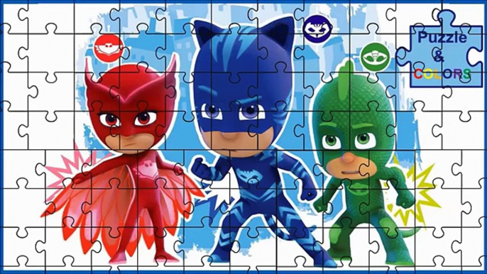 Learn Colors with PJ Masks Puzzle Game Catboy Owlette Gekko Learn Colors Song for Kids