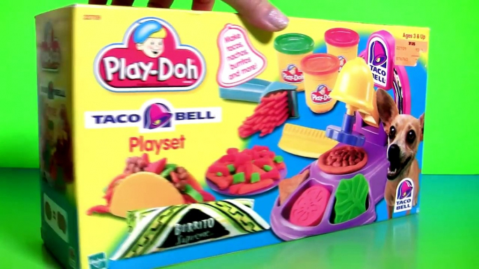 Play Doh Taco Bell Playset DIY Waffle Tacos Burritos Nachos Play Dough Food Meal Clay Toys