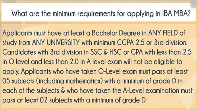 Frequently Asked Questions (FAQ) On IBA DU