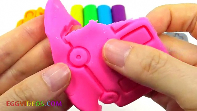 Learn Colors with Play Doh Cars Molds Fun and Creative for Kids EggVideos.com