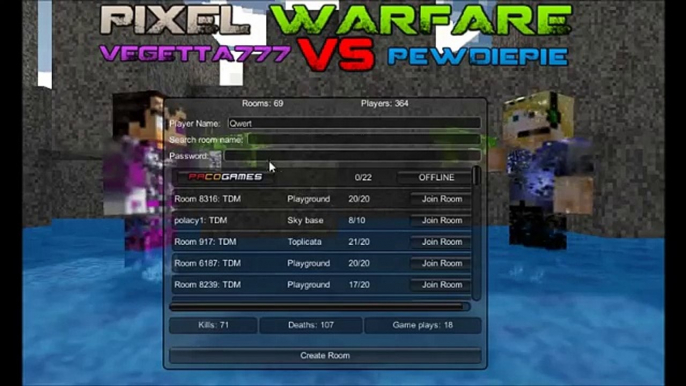 Pixel Warfare 3: Vegetta777 vs PewDiePie (PC browser game)