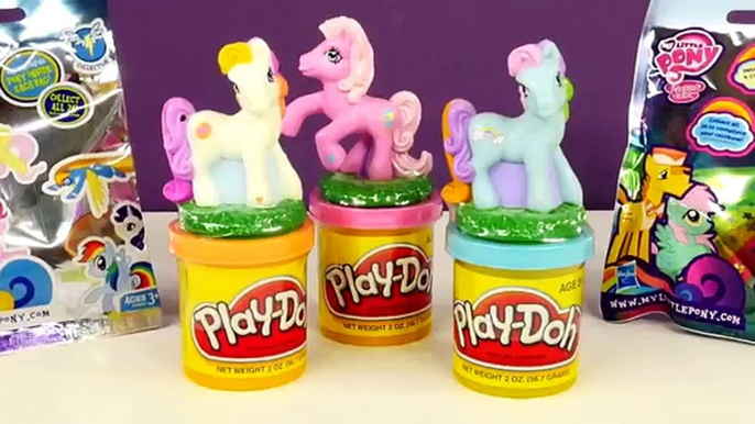 PLAY DOH My Little Pony Stamps FROZEN Barbie Doll MLP Blind Bags Playdough Videos