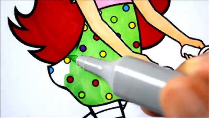 Coloring Pages Strawberry Shortcake and Pet On Wheelbarrow Coloring Book Videos For Children