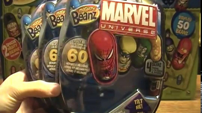 Unboxing 3 Packs of Marvel Universe Mighty Beanz