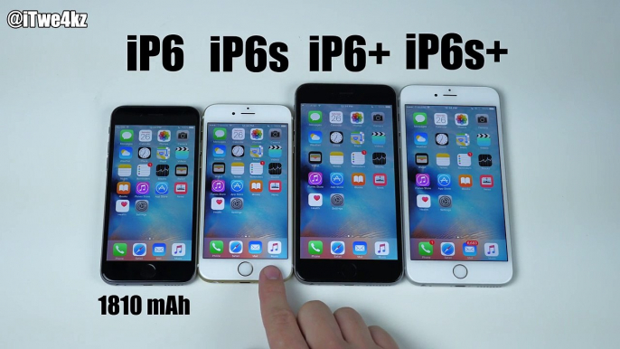 Battery Test! iPhone 6s vs iPhone 6s Plus vs iPhone 6 vs iPhone 6 Plus