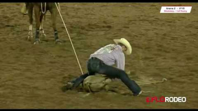 Tie Down Roping at International Finals Youth Rodeo 2017