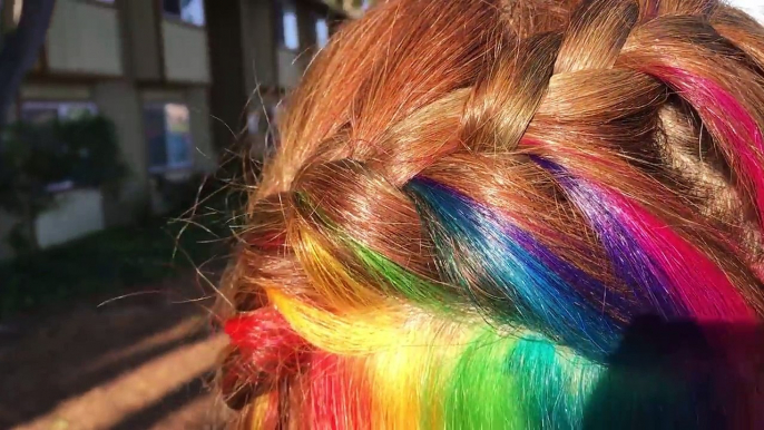 Secretly dye your hair! - Hidden Rainbow Hair Tutorial