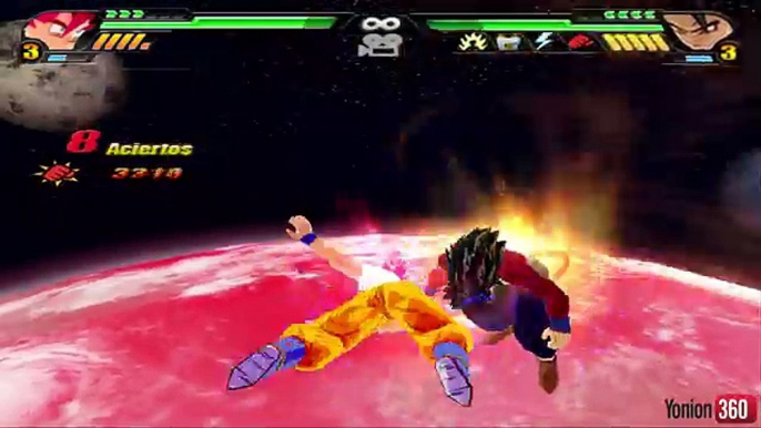 Dragon Ball Z Budokai Tenkaichi 3 - Goku Super Saiyan God 2 VS Gohan SSJ 4 Red Potara (1080p)