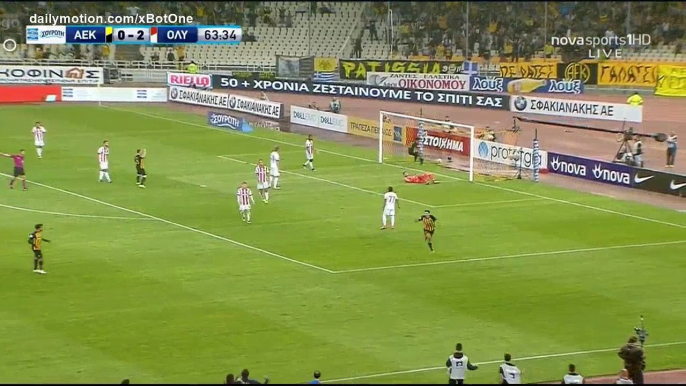 Lazaros Christodoulopoulos Goal HD - AEK Athens FC 1 - 2 Olympiakos Piraeus - 24.09.2017 (Full Replay)