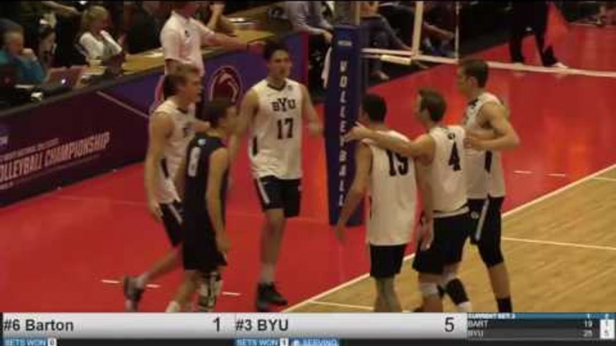 BYU vs. Barton 2017 NCAA Men's Volleyball Semifinal Highlights