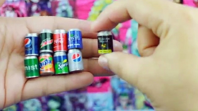 DIY | Miniature Cola - Soda Realistic - Pop Cans - Easy crafts for dolls - simplekidscrafts