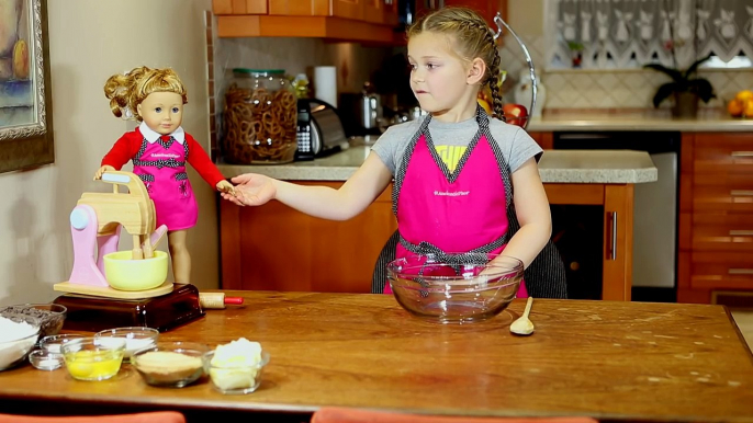 AMERICAN GIRL DOLL: Baking Chocolate Chip Cookies Recipe with American Girl Grace Funny Movie Comedy