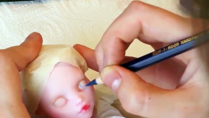 Faceup Tutorial №5 OOAK Draculaura repaint custom doll