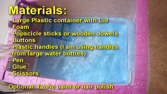 Make a Doll Swimming Pool with a Deck - Doll Crafts - simplekidscrafts