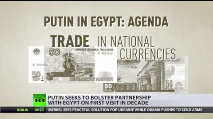 Putin begins two-day visit to Egypt, closer trade links & Syrian crisis on agenda