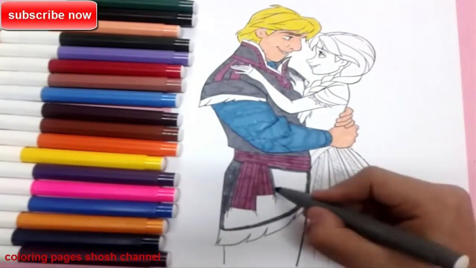 frozen colouring pages : How to color disney princess anna kristoff , coloring pages shosh channel