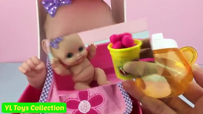 Baby Doll # 44 - Fun Learn Colours with Play Doh Sparkle Baby Bath Time Feeding for Children