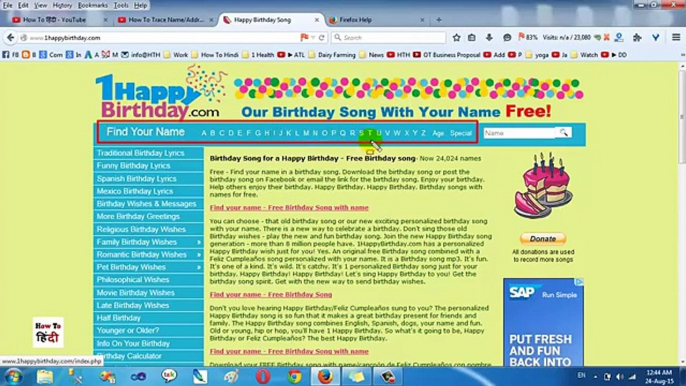 How To Wish Happy Birthday With Their Name In Song For FREE ! Birthday Greetings Song