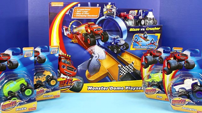 Nickelodeon Blaze And The Monster Machines Monster Dome Playset Darington Stripes Crusher Zeg