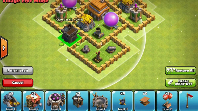 Clash Of Clans - Town Hall 5 Defense (COC TH5) | Trophy Base Layout Defense Strategy