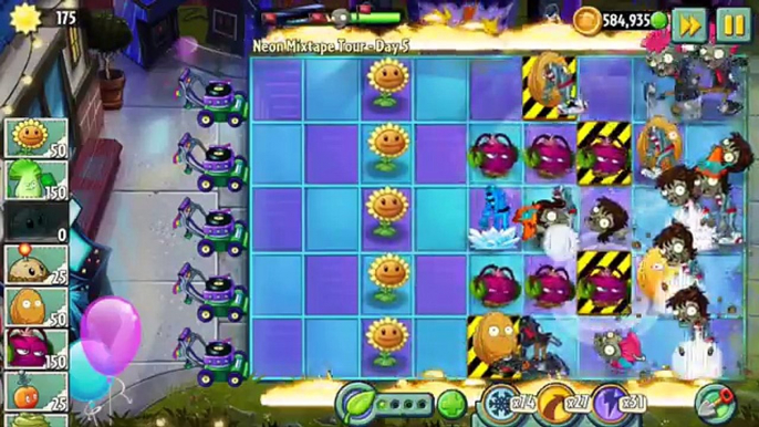 Neon Mixtape Tour Day 5 Gameplay Plants vs Zombies Walkthrough