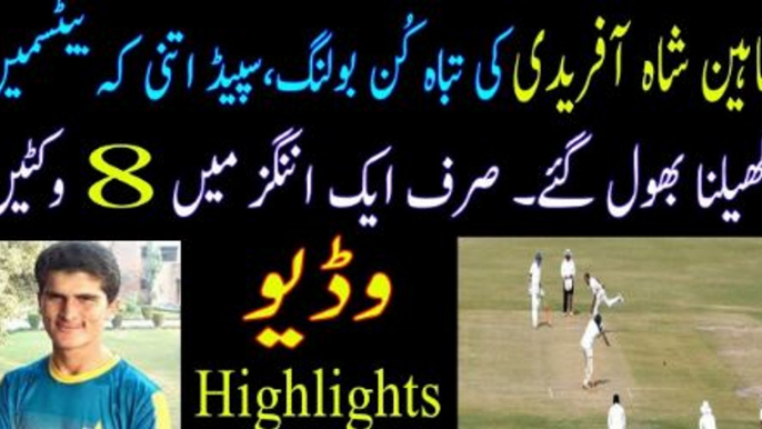 Shaheen Shah Afridi took 8 Wickets in Domestic Cricket