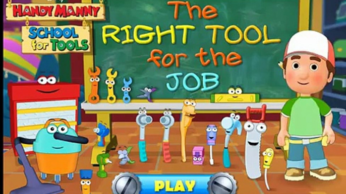 Disney Cartoon Game - HANDY MANNY - SCHOOL for TOOLS - The Right Tool for the Job