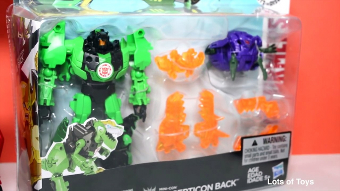 Grimlock vs Decepticon Back Transformers Robots in Disguise Toy Review Lots of Toys