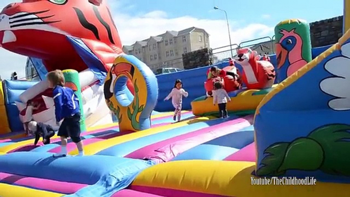 Bouncy Castle Kids Party Time Family Fun for Children- 4 Bouncy Castle Huge Slides |TheChildhoodLife