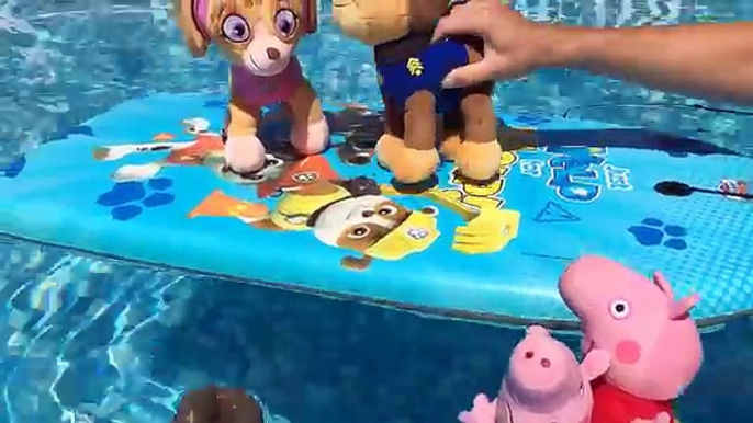 Patrulla canina español George pig a la carcel por hacer caca en la piscina/Videos peppa pig