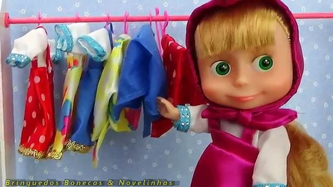 Masha e o Urso Boneca com três conjuntos de roupas que Fala e canta - Doll Masha and Bear Brinquedos