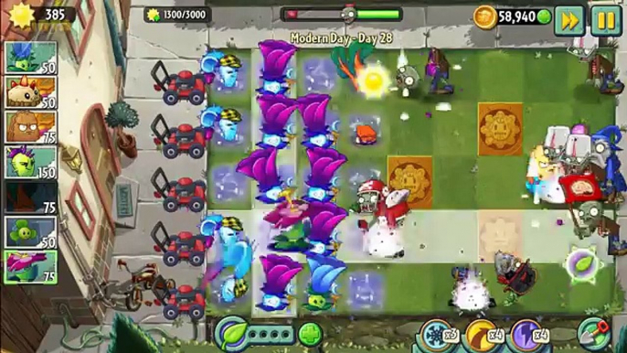 Plants vs Zombies 2 - Modern Day - Day 28: Produce 3000 sun