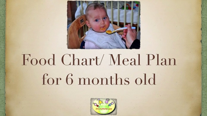 6 months baby food chart and Tips/ Meal plan for 6 months old