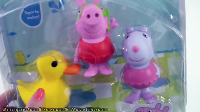 Peppa Pig brinquedos de banho Bath Squirters Juguetes de baño de Peppa Pig. Em Português