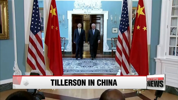 Tillerson arrives in China with North Korea high on the agenda