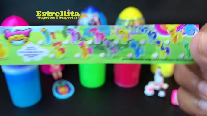 HUEVOS SORPRESA Y SLIME CON JUGUETES DE BARBIE SHOPKINS HELLO KITTY ANGRY BIRDS HOT WHEELS JUGUETES